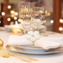 Iegefirm Lot de 6 Ronds de Ronds de Fleurs Blanches Boucles de Porte-Serviettes éLéGants pour Table à Manger