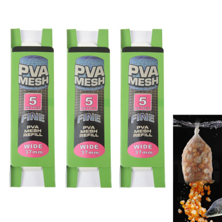 Roundsky Lot de 3 recharges PVA solubles dans l'eau PVA de 5 m - 37 mm - Réseau de recharge pour appareils de nidification - Fil