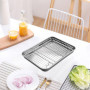Giilayky 10 Pouces Plateau de Four Grille-Pain et Ensemble de Rack, Acier Inoxydable la Poêle à Frire avec Support de Refroidiss