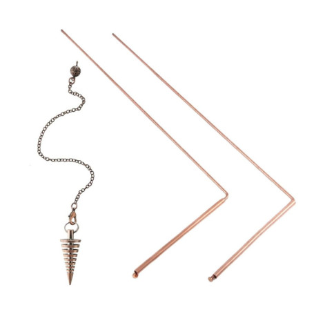 Tagtight Tiges de RadiesthéSie en Cuivre Tiges de Divination Spirituelle Tige de Cuivre Flexible Tiges D'Esprit de RadiesthéSie 