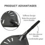 Giyofom Pelle à Pizza Tournante avec Long Manche en Aluminium Antiadhésif pour Pelle à Pizza, Palette Résistante Aux Rayures