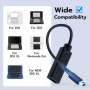 Mcbazel Câble de Charge USB Type-C Femelle pour Nintendo DSi/2DS/3DS, y Compris les Modèles XL et New- Noir