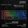 HKKB GK61 Mechanical Gaming Keyboard 60 Percent | 61 RGB Rainbow LED Backlit Programmable Keys | USB Wired | for Mac and Windows