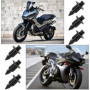 eMagTech 30x Clip de Carénage en Plastique Rivet Garniture de Panneau de Retenue Noir Trou de 6mm Compatible avec Honda Compatib