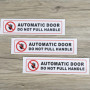 ECSiNG Lot de 10 autocollants pour portes automatiques Do Not Pull Handle Panneau d'avertissement autocollant pour fourgonnette 