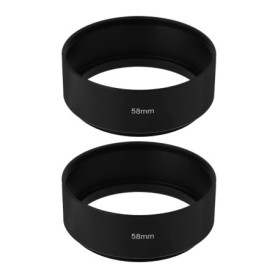 ECSiNG 2 Pièces Pare-Soleil pour Objectif d'appareil Photo Compatible avec Objectifs avec Filetage 58mm Pare-Soleil à Visser 64x