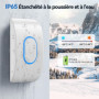 TECKNE Sonnette Extérieure sans Fil Etanche avec 3 Récepteurs, 60 Mélodies et 5 Volumes Réglables, Portée de 400M, Etanchéité IP