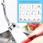 Mousseur robinet cuisine economie eau 3 modes d'ecoulement de l'eau avec extension en acier inox flexible brise jet robinet cuis