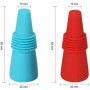 FLZONE 6 Pièces de Bouchons à Vin,Capsules de Bouteille Vin Silicone,Capuchon Réutilisable pour Bouchon Garder la Chair pour le 