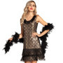 Boland 87113 - Robe Flapper Peacock pour adulte, taille M, Charleston, motif paon, costume pour femme, années 1920, 1920, fête à