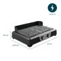 Princess Barbecue électrique et grill de table - 43x27 cm - Thermostat réglable - 2 zones de chauffage - Revêtement antiadhésif 