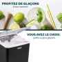 Princess Machine à glaçons XXL - Réservoir de 1,75 L - 9 glaçons en 6 min - Produit jusqu'à 12 kg de glaçons - 2 tailles de glaç