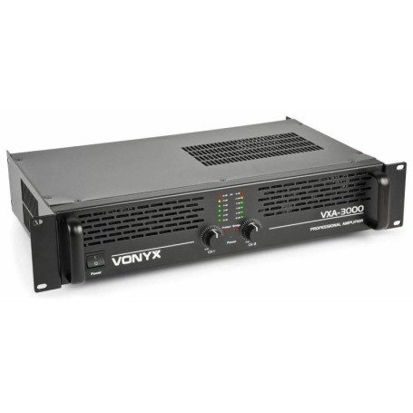 Vonyx VXA-3000 - Amplificateur Professionnel, 2x 1500 Watts, Connexion en Pont, Amplificateur Stéréo Haute Qualité, Idéal DJ et 