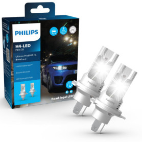 Philips Ultinon Pro6000 Boost gen2 Direct-fit H4 Ampoule de phare LED avec homologation routière* + 300% de lumière plus claire*