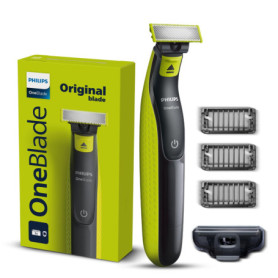 Philips OneBlade Turbo2X Tondeuse et coiffeur hybrides | Parfait pour le confort de la peau | Dual Protech Tech | Convient à tou