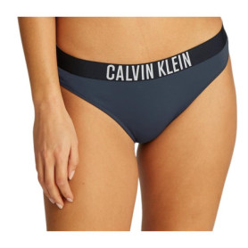 Calvin Klein Bas de Bikini Femme Bikini Slip, Bleu (India Ink), L