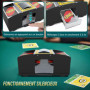 Vonsera Mélangeur de Cartes Électronique Automatique, Trieur pour 1 à 2 Jeux, Distributeur de Cartes pour Jeux de Type UNO, Poke