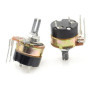 PENGLIN Lot de 5 potentiomètres rotatifs WH138 10 K Ohm avec interrupteur, 5 boutons en alliage noir
