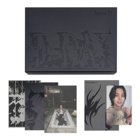 Agust D(SUGA) of BTS - [D - DAY] (Weverse Albums Ver.) Photo Book + Lyric Poster + Post Card + QR Card + Photo Card + 2 Extra Ph