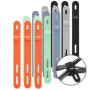 Ringke Silicone Cable Tie Attaches de Câble de Silicone, [15 Pack] Cable Tie Réutilisable Sangle Organisatrice de Câble
