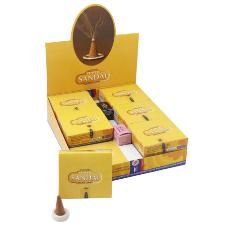 Satya Nag Champa Dhoop Cones - Sandal - lot de 12 boites