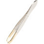REMOS Pincette avec pointe coudée, droite & dorée 8 cm