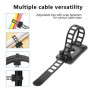 GPtzlei 50 Attaches Câbles Réglables Réutilisables, Clips de Gestion Câble Auto-Adhésifs en Nylon avec Adhésif Fort - Organiseur