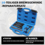 Anlseiod 16 pièces compatibles avec VAG V*W 0P*EL F0*RD M9 x1,25 Filetage Réparation staz Étrier de Frein Guide Kit de réparatio