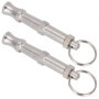 Duokon 2 Pices en Acier Inoxydable Pigeons sifflet ultrasonique Formation sifflet Portable Formateur Outil de Formation pour Chi
