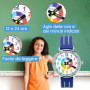 Kiddus Montre Bracelet Éducative pour Enfants, garçon. Time Teacher Analogique avec Exercices. Facile d’Apprendre à Lire l’Heure