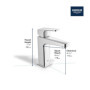 GROHE 23838000 Tallinn Robinet de salle de bain à poignée unique Chromé 10,2 cm