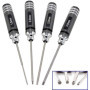 Xrten Tournevis Hexagonal(3.0mm 2.5mm 2.0mm 1.5mm), Metal Hex Cle Douille Tournevis Cle pour Les modeles