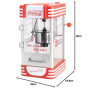 Salco 428018 Machine à Pop-Corn SNP-27CC, Acier Inoxydable, Rouge