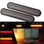GSRECY Jaune et Rouge 100 LED Arrêt Dynamique Circulant Clignotants Frein Arrière Feu arrière Remorque Camion Van Camion (Pack d