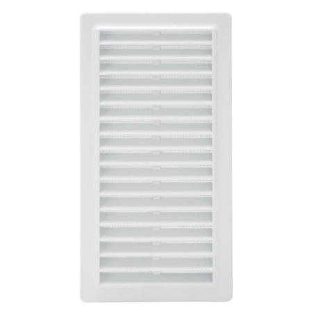 Grille en plastique encastrée avec dos en maille 25x12 cm.