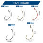 Shaddock Lot de 50 hameçons de pêche Offset Worm Dropshot pour leurres en Caoutchouc, Crochet Offset pour Poissons en Caoutchouc