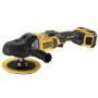 DeWalt Polisseuse rotative XR 18V 5Ah Li-Ion Brushless - 2 batteries DCM849P2-QW Jaune