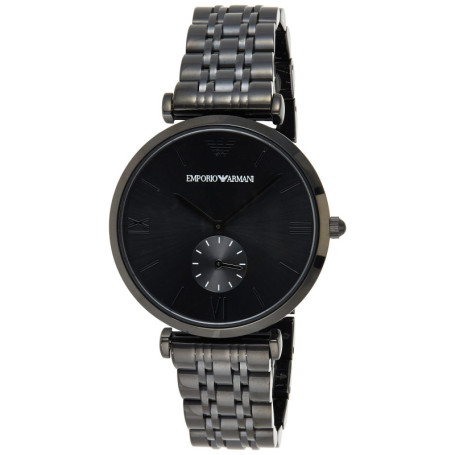 Emporio Armani Montre Trois Aiguilles en Acier Inoxydable Ton Sur Ton pour Homme , AR11299