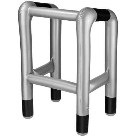 Balinco Déambulateur Gonflable Argent/Gris - l'accessoire Parfait pour Votre Costume de Grand-mère ou Grand-père pour Le Carnava