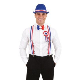 PTIT CLOWN Bleu, Blanc, Rouge Bretelles, Taille Unique Mixte