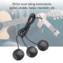 Alomejor Micros Guitare Acoustique Électrique Instrument Piezo 3 en 1 Microphone pour Guitare Acoustique Ukulélé Mandoline