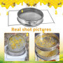 HunterBee Miel - Tamis à double abeille en acier inoxydable - Filtre à déchets - Pour l'apiculture