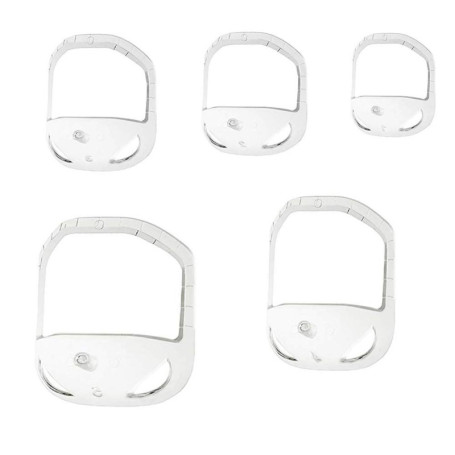 Ensemble de 5 tailles pour barbe de chèvre - Outil de façonnage de barbe - Modèle de rasage tendance pour homme