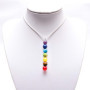 WICCSTAR Argent 925 plaqué 7 Pierres Chakras Collier Pierre d'Energie Precieuse Reiki