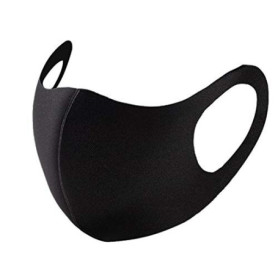 SHOP-STORY - Masque de Bouche Nez Respirant réutilisable Unisexe en polyuréthane Anti-poussière Noir