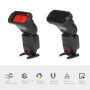 AODELAN Lot de filtres en gel Flash - Grille nid d'abeille universelle avec 8 filtres d'éclairage Speedlite de couleur pour appa