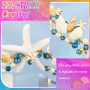 Reaky Diadèmes et couronnes en forme d'étoile de mer - Serre-tête de mariée en perles dorées - Accessoire de cheveux de mariage 