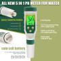 Homcoice PH Mètre 5 en 1, PH EC TDS Salinité Température avec Affichage Simultané Trois Données Innovant, Test pH Piscine IP67 é