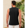 UMIPUBO Débardeur Homme Tee Shirt sans Manche Été Sport Col Rond Coton Imprimé Plantes Palmiers Plage Casual Gym Tops