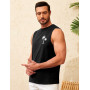 UMIPUBO Débardeur Homme Tee Shirt sans Manche Été Sport Col Rond Coton Imprimé Plantes Palmiers Plage Casual Gym Tops